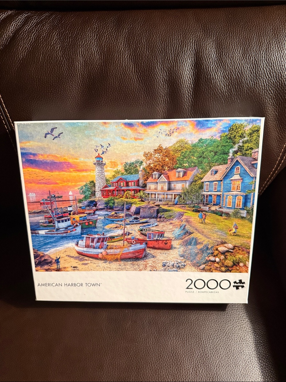Buffalo American Harbor town jigsaw Puzzle. 2000 pieces with poster